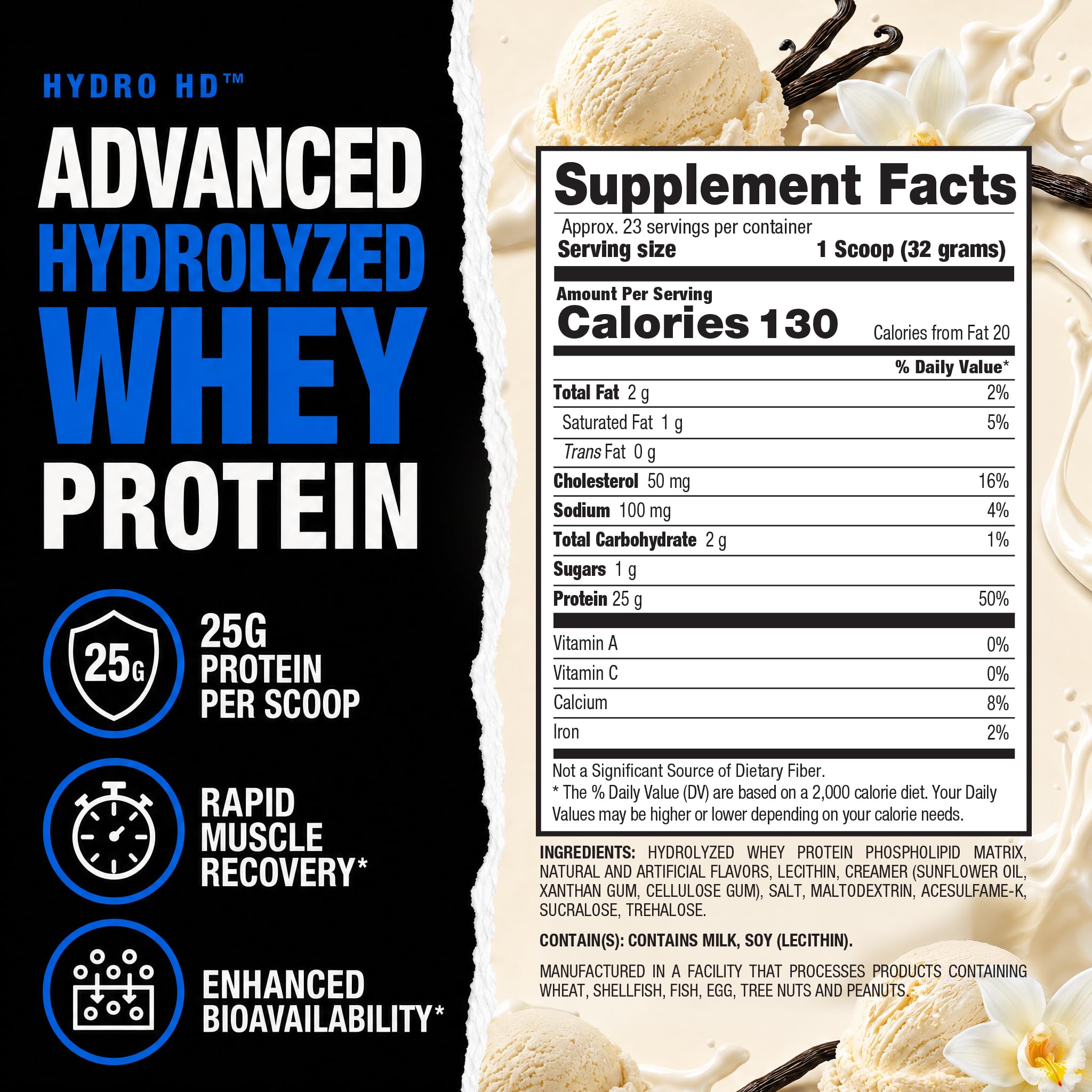 BPI Sports Hydro HD – Muscle Growth, Vanilla, 23 Servings — Amazon image 2