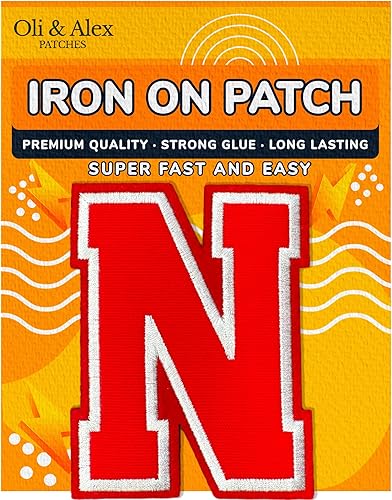Miniatura 63 de Parches de letras termo-adhesivas de alta calidad – Lindas letras para ropa – Parche universitario para ropa – Letras bordadas de 4 1/2 parches