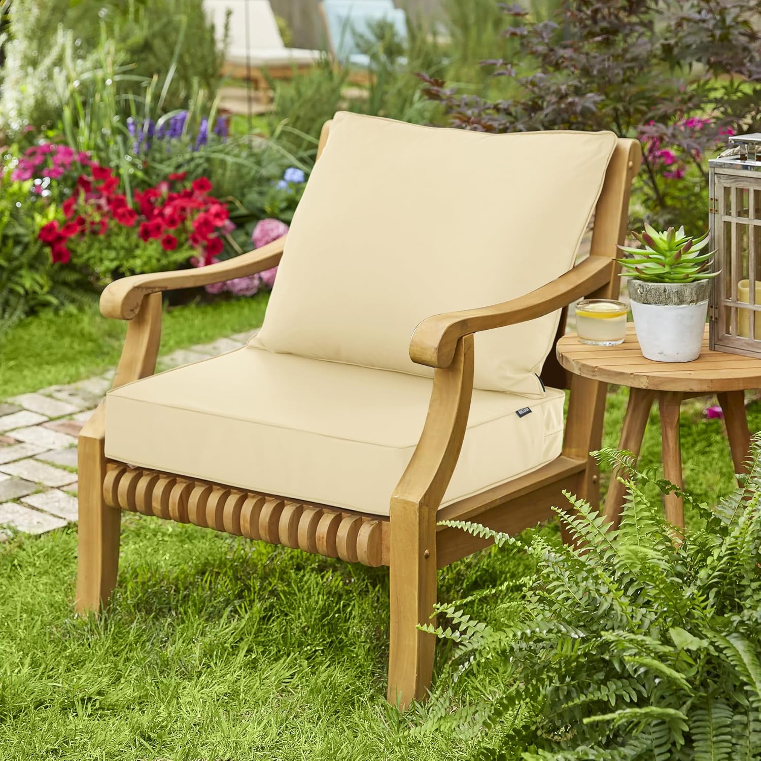 Outdoor Cushions for Patio Furniture, Waterproof Fade 2 set( different color )