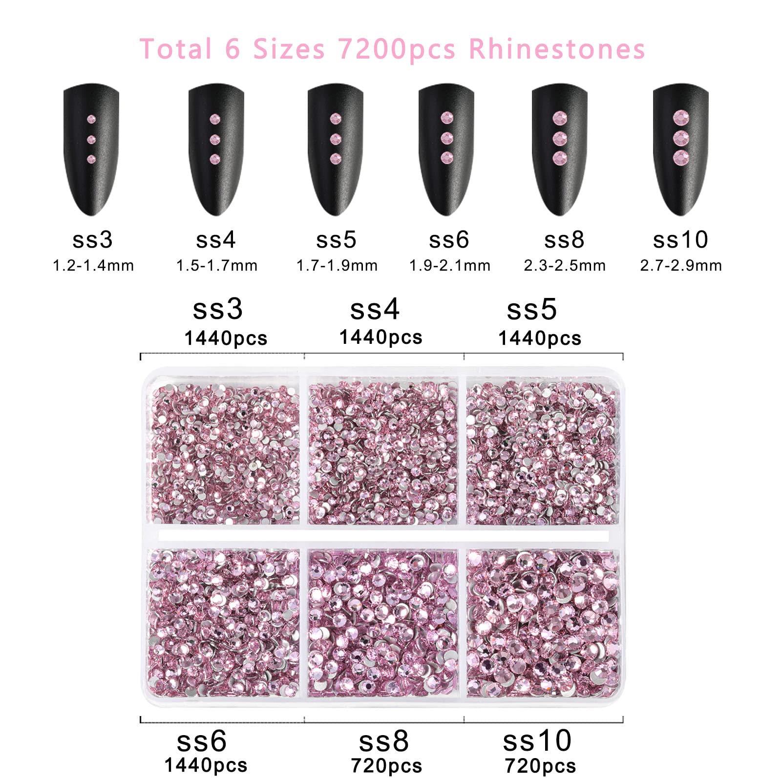 Amazon.co.jp: Beadsland（ビーズランド）7,200個フラットバック
