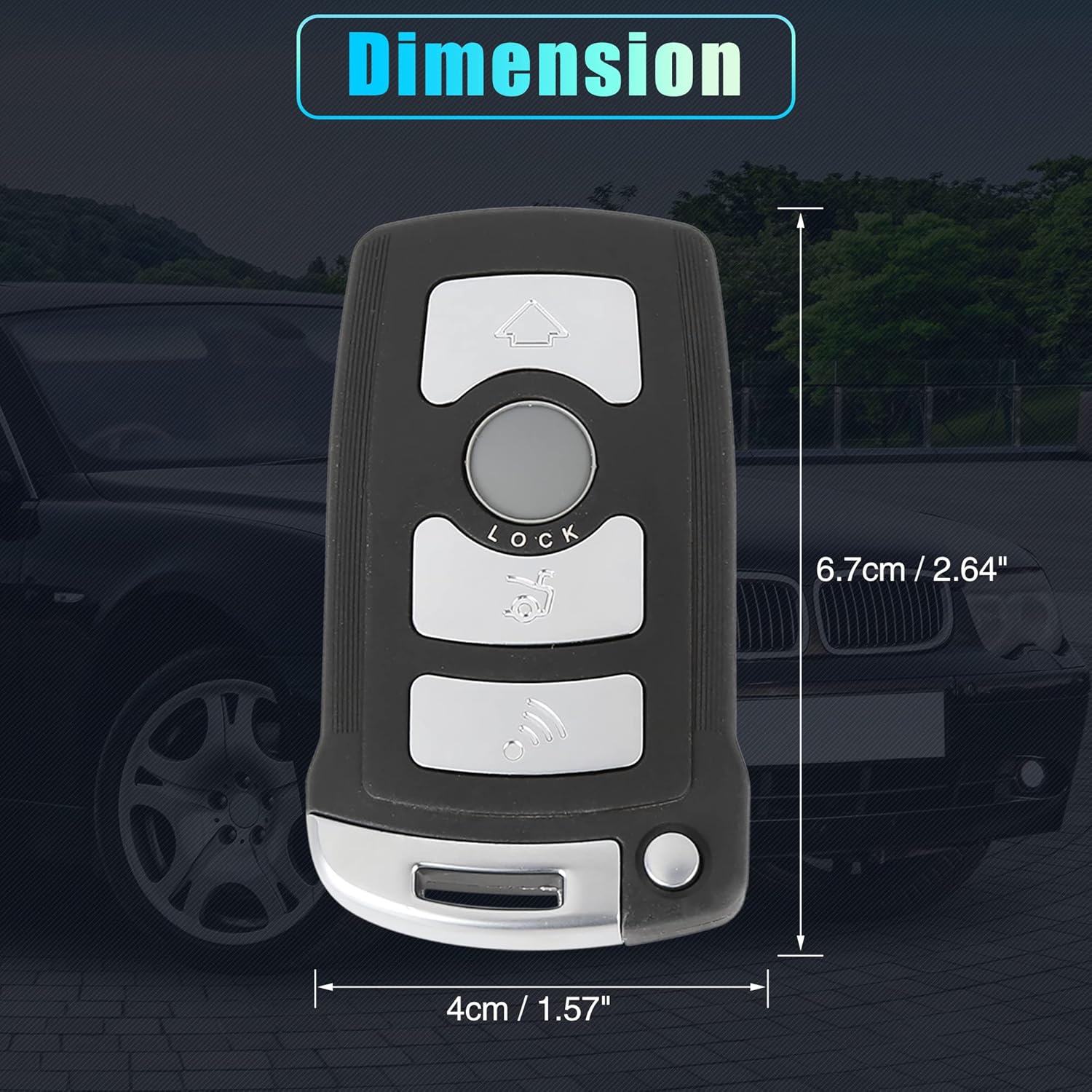 X AUTOHAUX 2pcs 315Mhz LX 8766 S Replacement Smart Proximity Insert Keyless Entry Remote Key Fob for BMW 7 Series 745i 745Li 760i 760Li 2002-2008 - Image 6