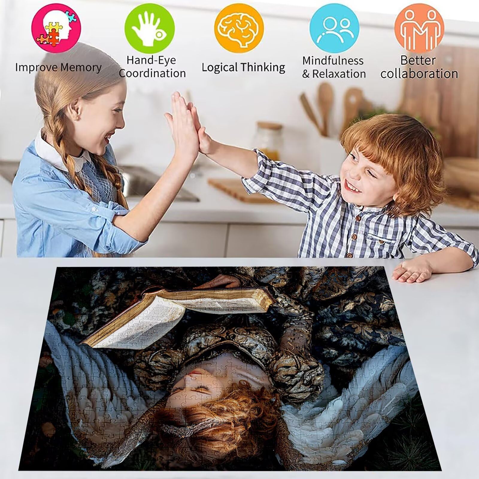 Puzzle 2000 sztuk anioł puzzle dla dorosłych 100 x 70 cm unikalne rzemiosło klasyczne 3D drewniana układanka do rodzinnych gier biznesowych, układanka do samodzielnego wykonania nawet do