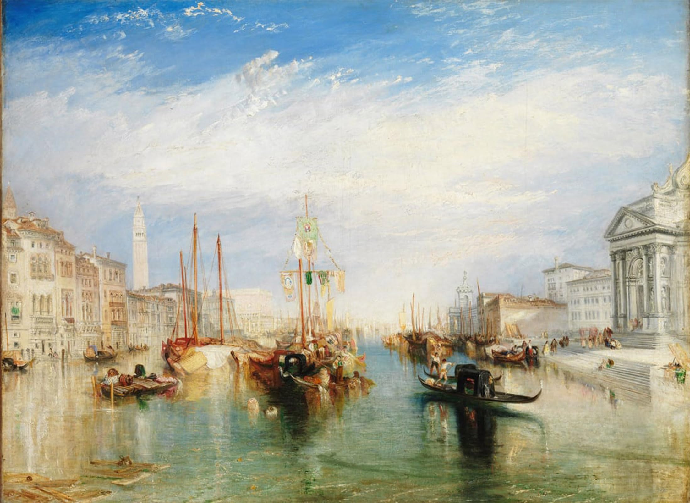 ARTXLXXBN Famous Prints Artwork Pictures Poster Painting Art From the Porch of Lady Della Salute by Mallord William Turner Artwork Landscape Pictures for Home Decor 60x90cm