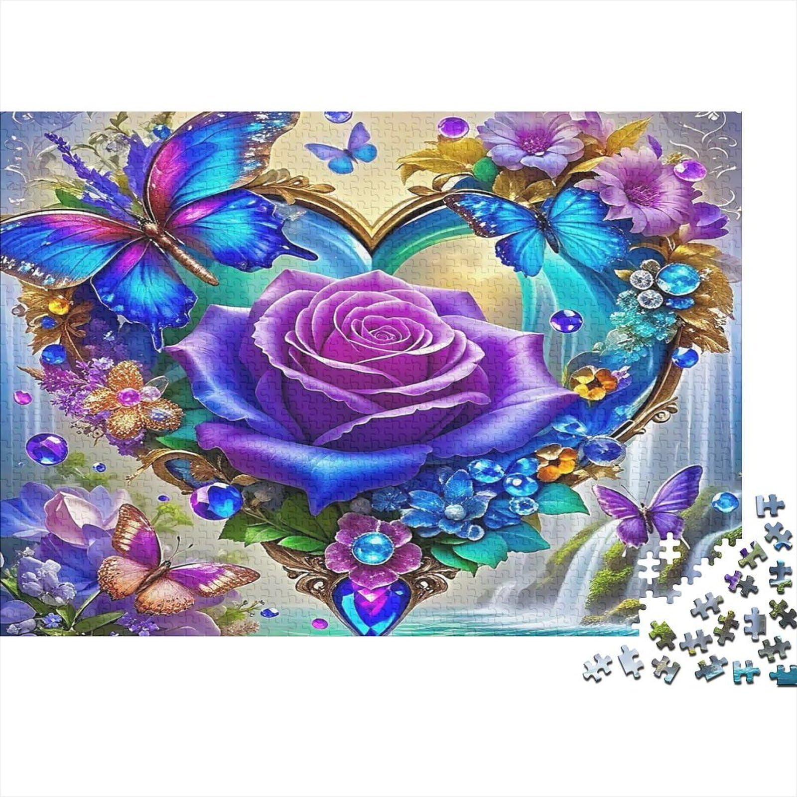 Rose Puzzle Impossible 1000 sztuk Dekoracja domu. Relaks i inteligencja dla dorosłych i dzieci od 12 lat 70 x 50 cm / 1000 sztuk