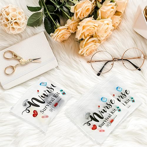 Miniatura 7 de Kacctyen 120 bolsas para enfermera, kit de supervivencia para enfermeras, bolsa de cosméticos, bolsas de maquillaje de EVA para enfermera, bolsa