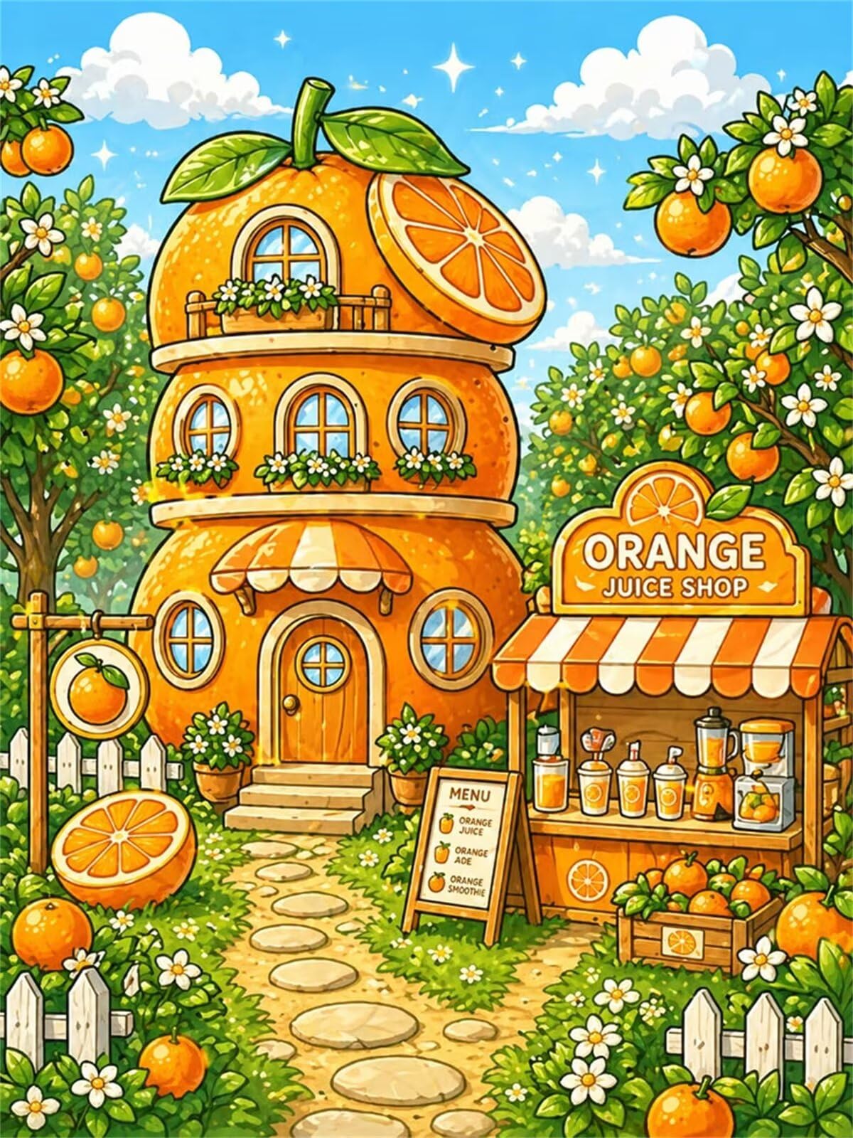 Puzzle 2000 Piezas para Adultos y Familia - Flores Naranjo | Rompecabezas de 100x70 cm | Juego de Mesa de Descompresión y Relajación Cumpleaños