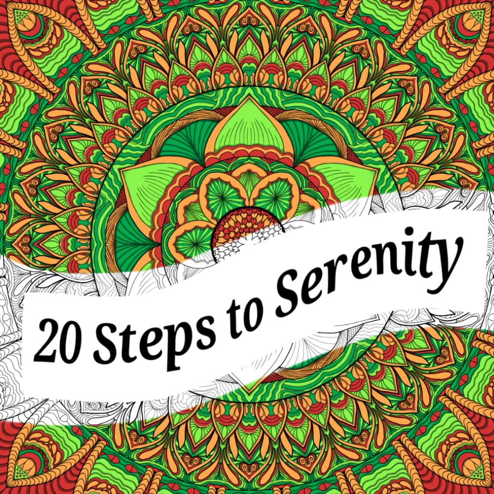 20 Steps to Serenity: An Intricate Mandala Coloring Journey for Busy Minds