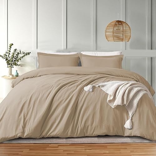 Miniatura 14 de MOONLIGHT20015 Funda de edredón gris tamaño Queen – Suave juego de funda de edredón de microfibra de doble cepillado de 3 piezas con cierre de Gris