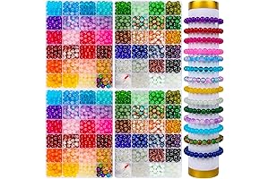 2400PCS Glass Bead Bracelet Making Kit for Kids and Adults