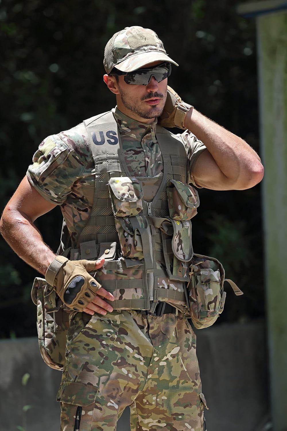MT Military MOLLE 2 Army Vest, Rifleman FLC Set with Outer Pouches, Assault Backpack and Hydration Pack