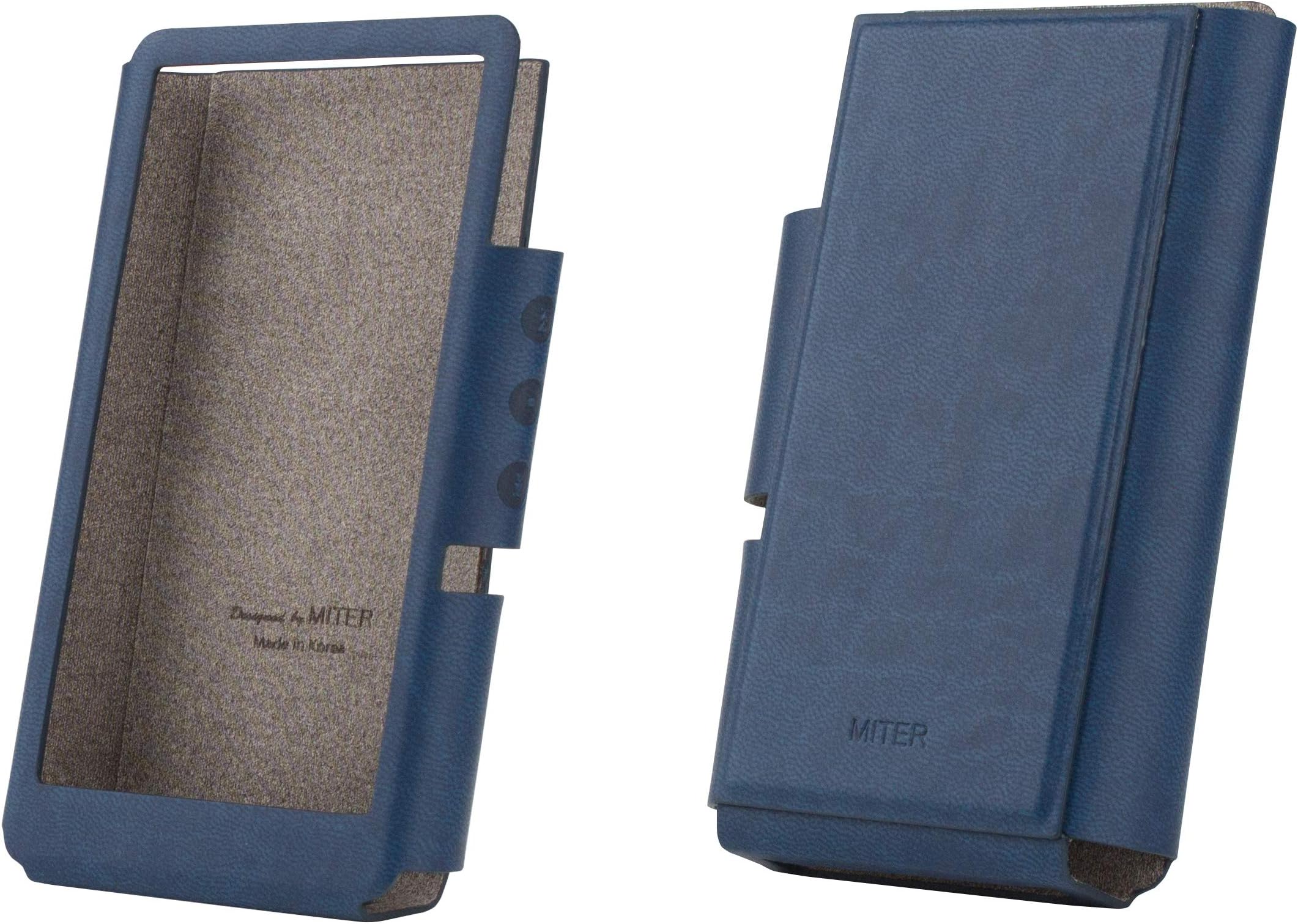 for iBasso DX220, Hand Crafted Miter PU Leather Case Cover for iBasso DX220 Case [First Edition] (Navy)