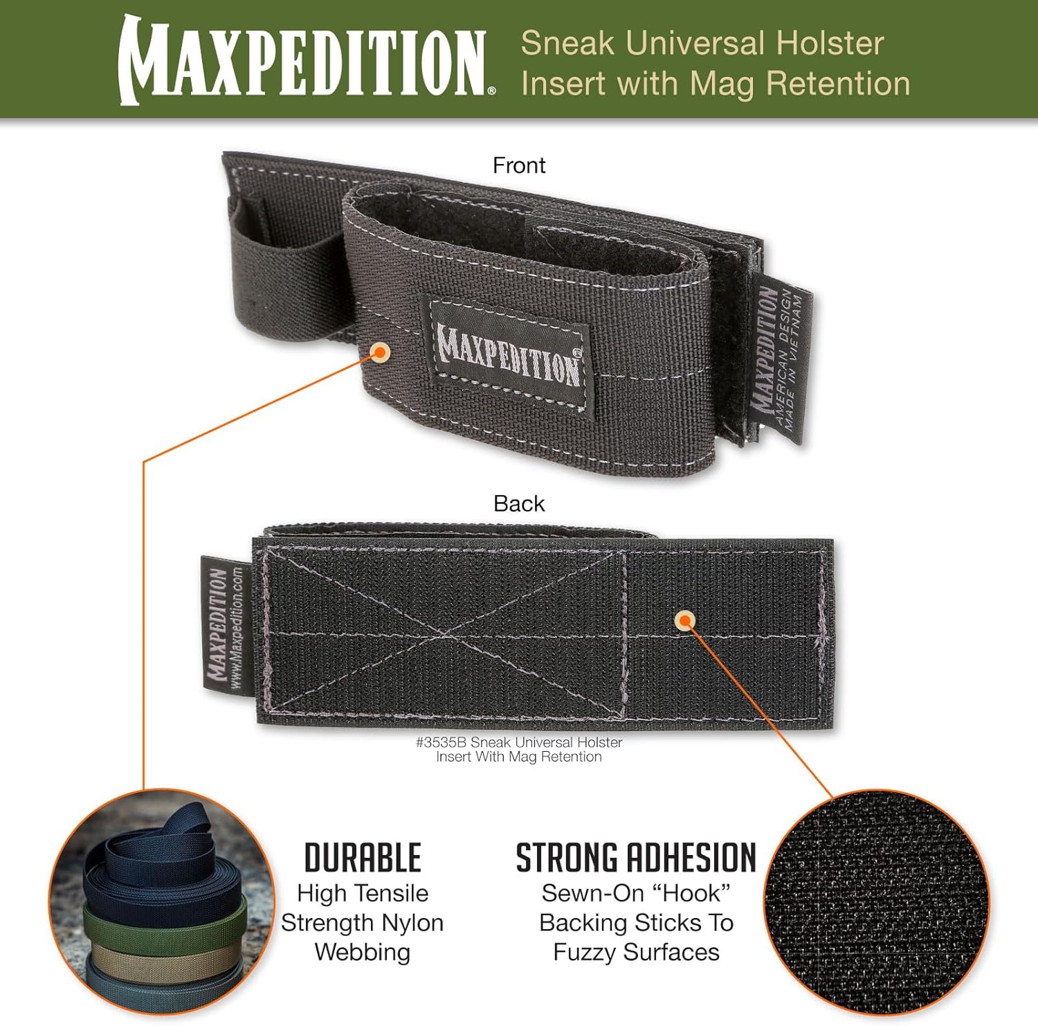 Maxpedition Gear Sneak Universal Holster Insert with Mag Retention - Image 4