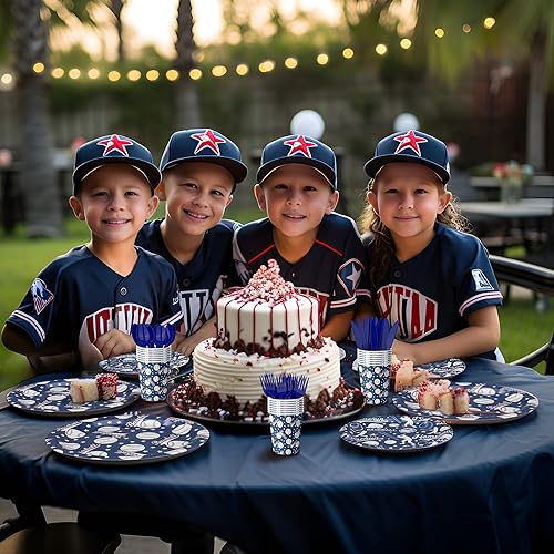 Miniatura 6 de Platos y servilletas de fiesta de béisbol, decoraciones para fiestas de béisbol, vajilla de fiesta de béisbol, recuerdos de fiesta de béisbol,
