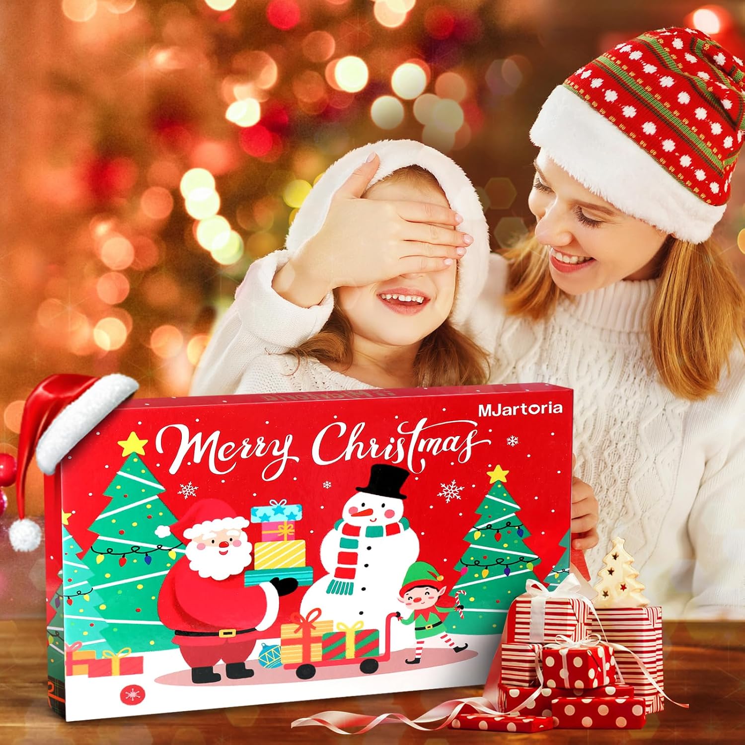 MJartoria Advent Calendar 2025 for Christmas Accessories for Elf Doll, Santa Clothing for Elf Advent Calendar 24 Days Christmas Countdown-Gifts for Elf (Doll is not Included)