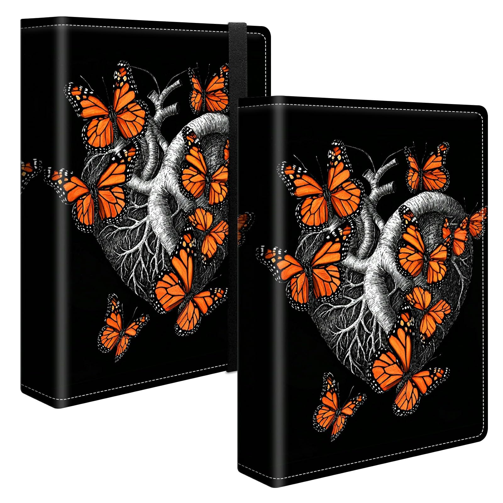 Butterfly Heart Photo Album 4x6 120 Pockets Photo with Strong Elastic Band