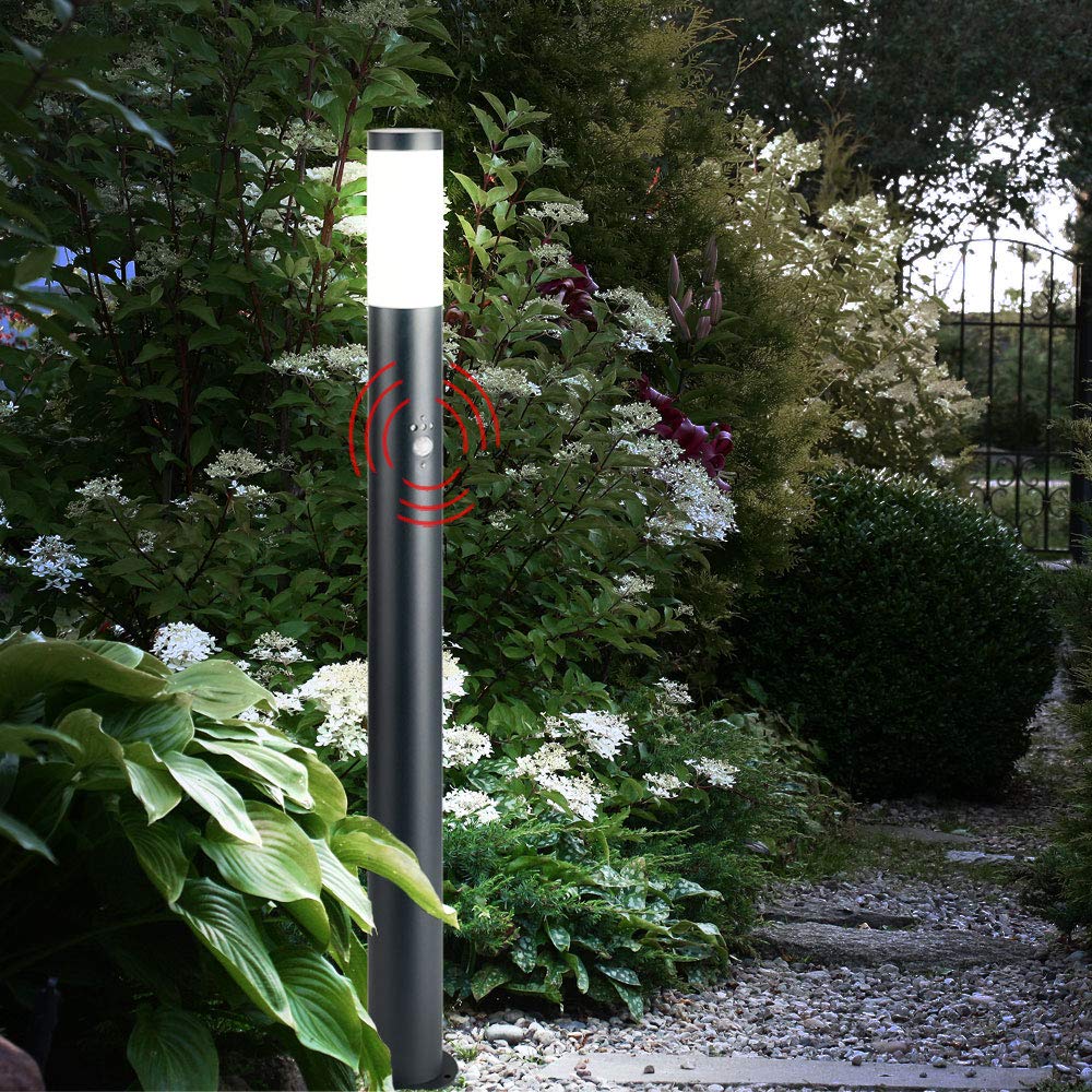 Smart Home Außen Steh Lampe Bewegungsmelder Garten Leuchte Dimmer steuerbar per App Sprache im Set inkl. RGB LED Leuchtmittel
