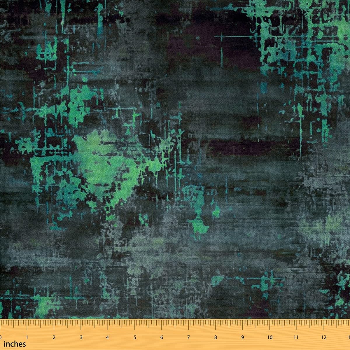 Erosebridal Modern Abstract Upholstery - Watercolor Tie Dye by The Yard, Green and Grey Waterproof, Brush Strokes Decorative Fabric, 5 Yards