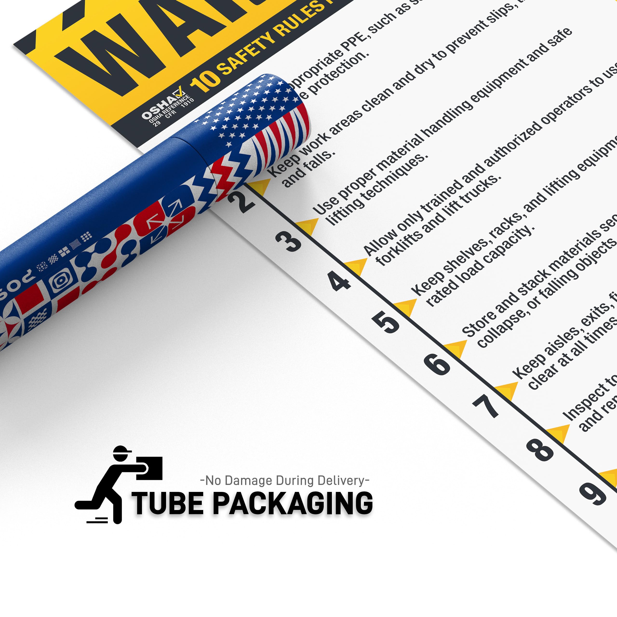 Warehouse Safety Poster – OSHA Warehouse Safety Rules Chart — Amazon image 4