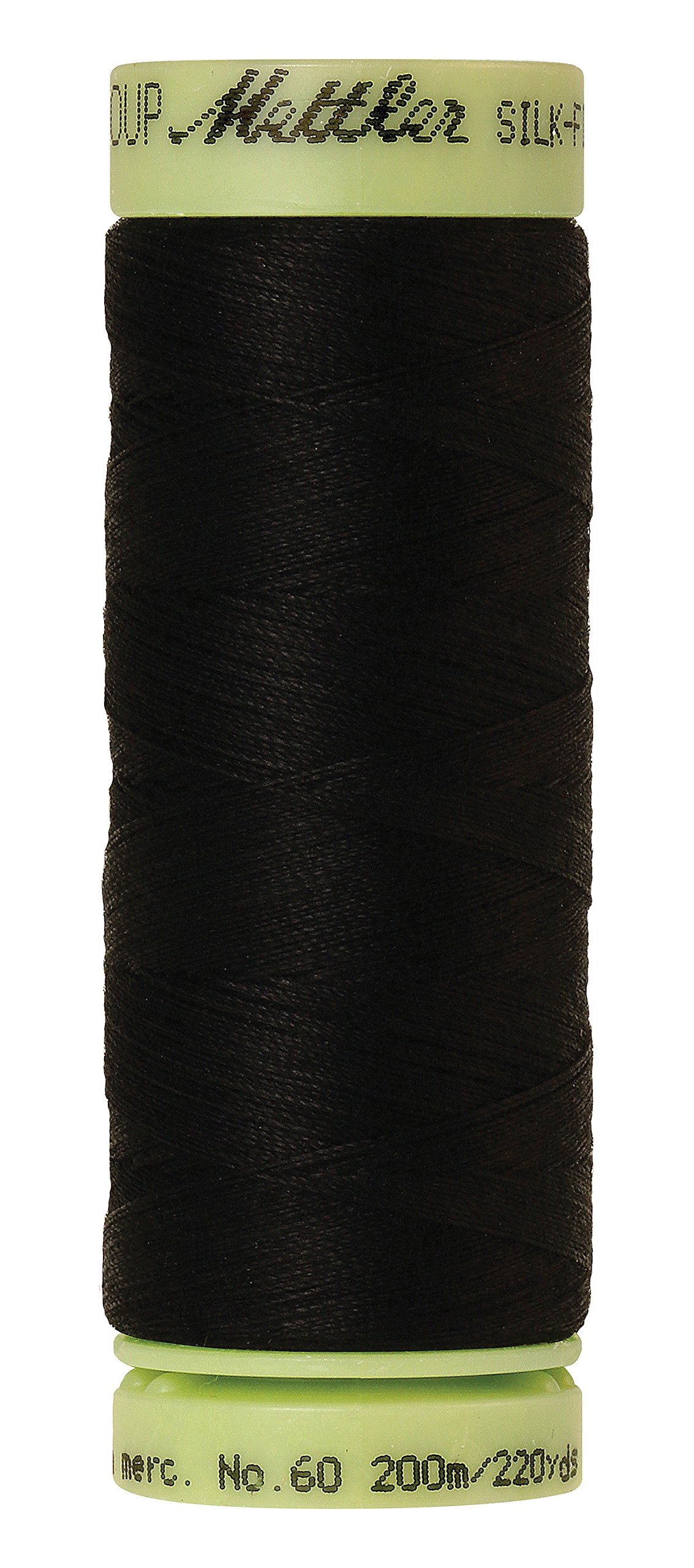 Mettler Black Silk-Finish Solid Cotton Thread, 220 Yd/200M,