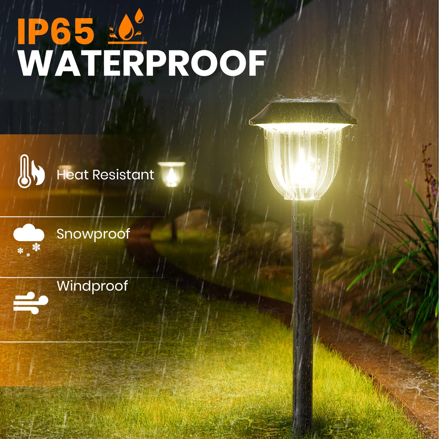 AOSEA - Confezione da 12 luci solari luminose IP65, impermeabili, luci solari a LED per esterni, illuminazione per paesaggio, giardino, cortile, paesaggio, sentiero, vialetto