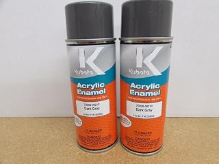 2 CANS - NEW KUBOTA OEM GRAY TOUCH UP SPRAY PAINT 70000-00210
