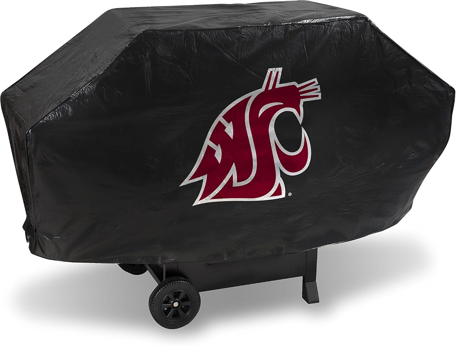 NCAA Deluxe Grill Cover Deluxe Vinyl Grill Cover - 68" Wide/Heavy Duty/Straps