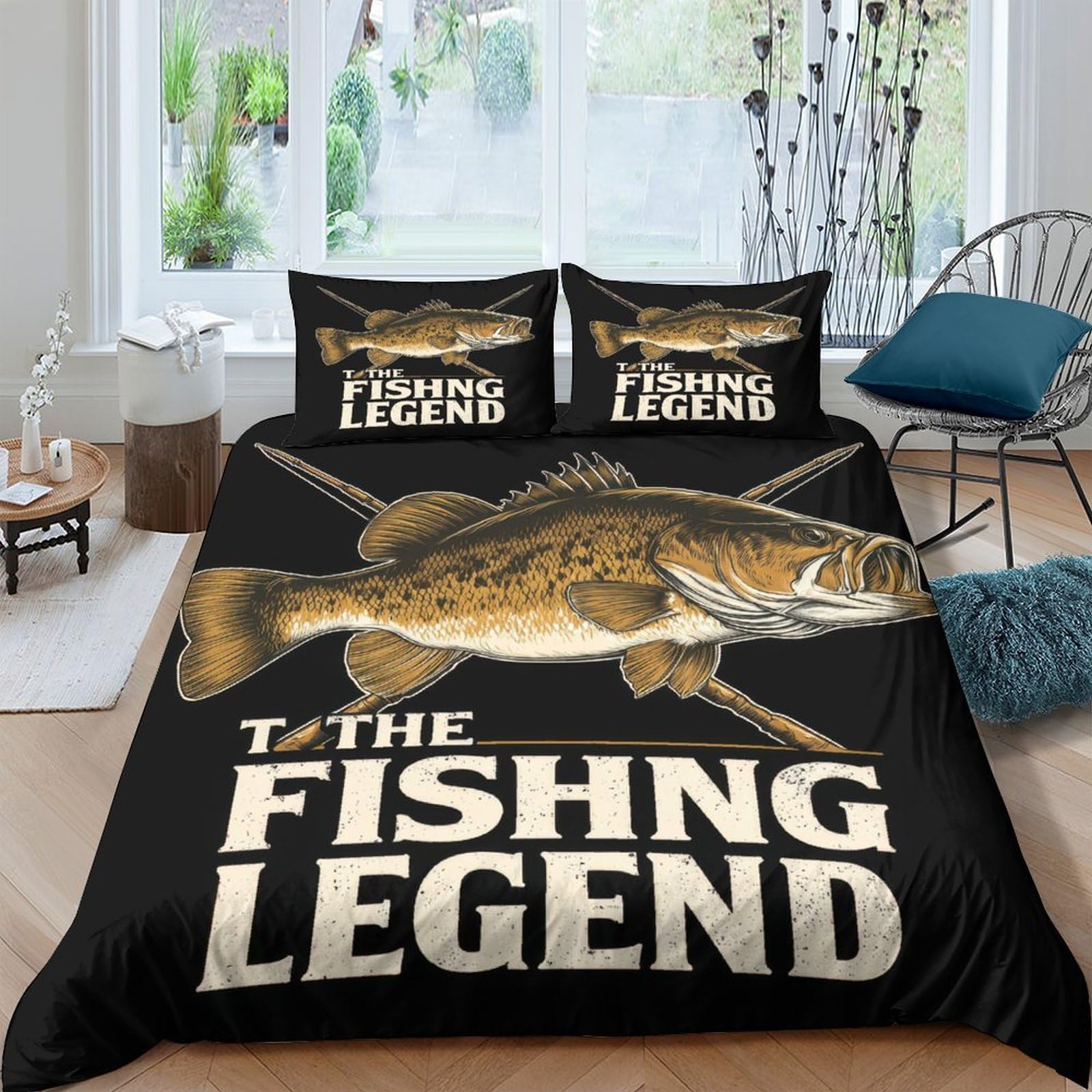 Ctjqhvkz Style-10 3D Printed Fishing Legend Fitted Sheet Microfiber Breathable Brown Fish Bed Cover For Bedroom Dorm Mattress Protection Decor Single（135X200cm）