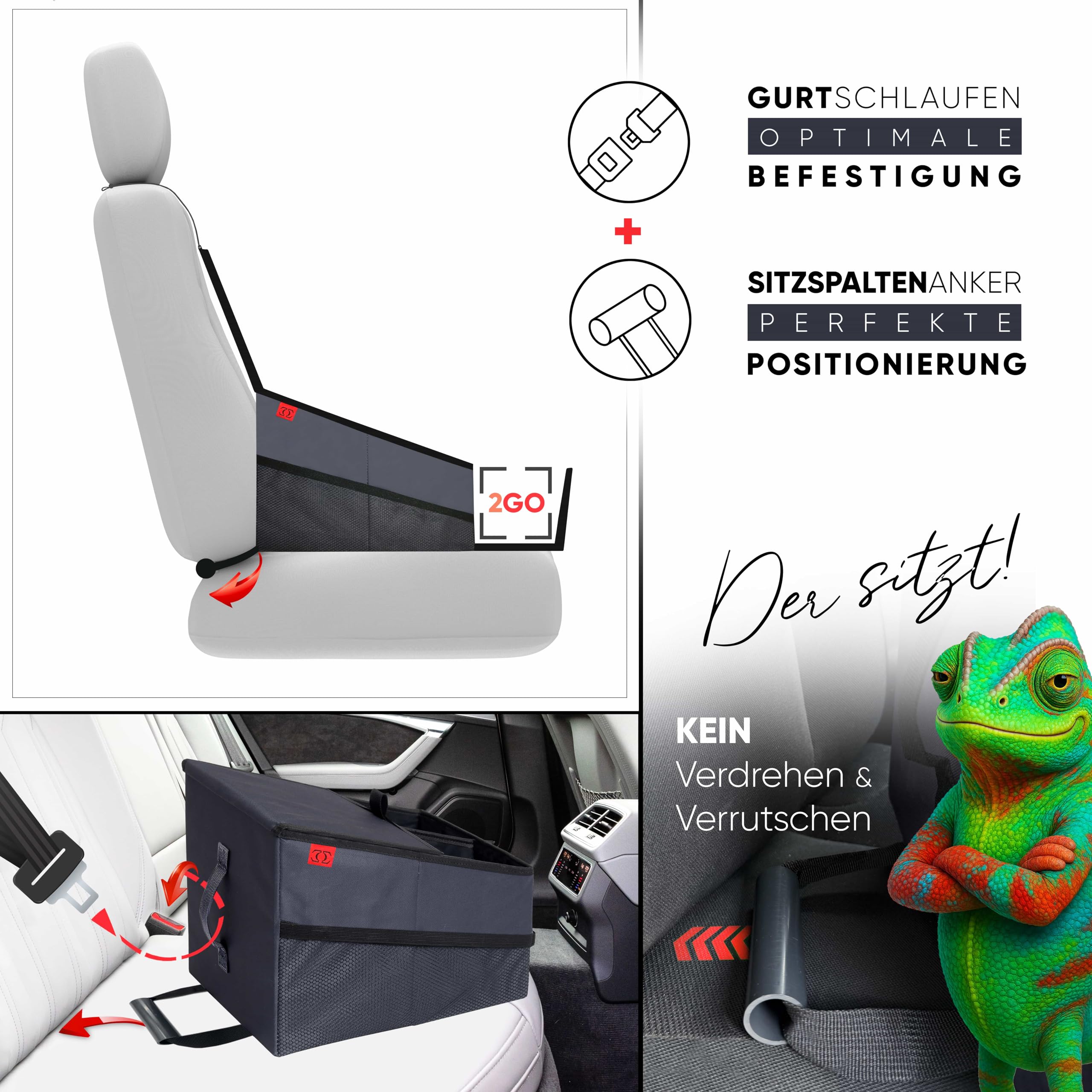 ESSENZZ ROADSSTA - Organizador para asiento trasero de coche 3 en 1 para niños con función de mesa de viaje y soporte para bebidas, asiento del copiloto y maletero