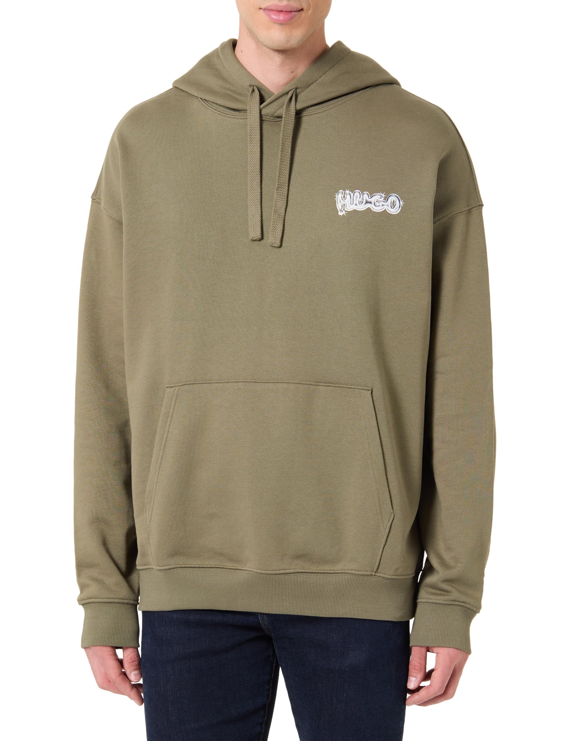 HUGO Men's Nyrohood Sweatshirt, Open Green, M