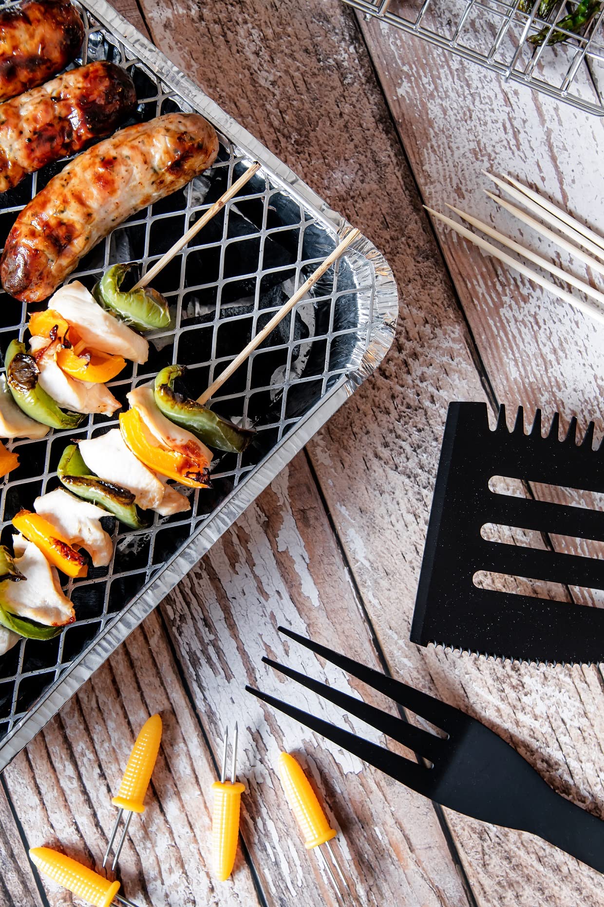 Chef Aid Barbecue a carbonella usa e getta, tempo di combustione extra lungo, ideale per picnic e ospitalità all'aperto