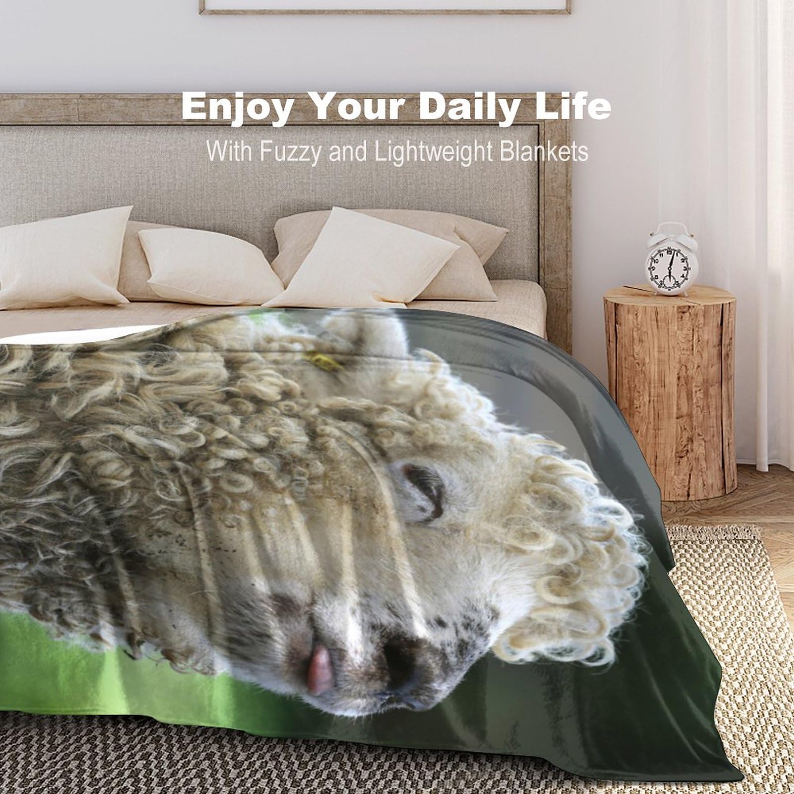 Perinsto Coperta Morbida A Tema Pecora - 150x100 Cm, Flanella Ultrasoft, Calda Per Tutte Le Stagioni, Per Divano E Letto - 2