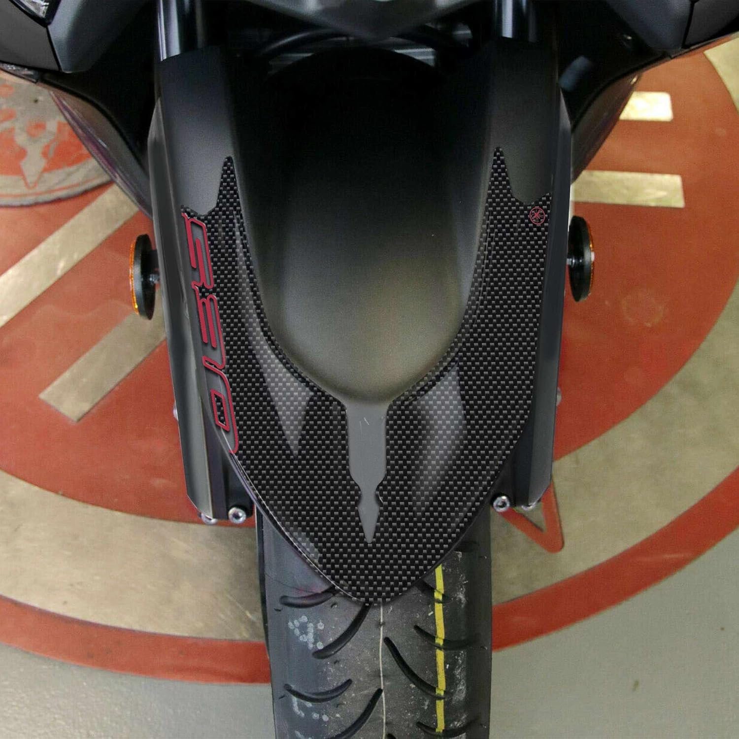 labelbike - 3D Sticker Motorcycle Fender Mudguard Protection and Decoration in Resin Compatible with Yamaha TMAX 530 2015-2016