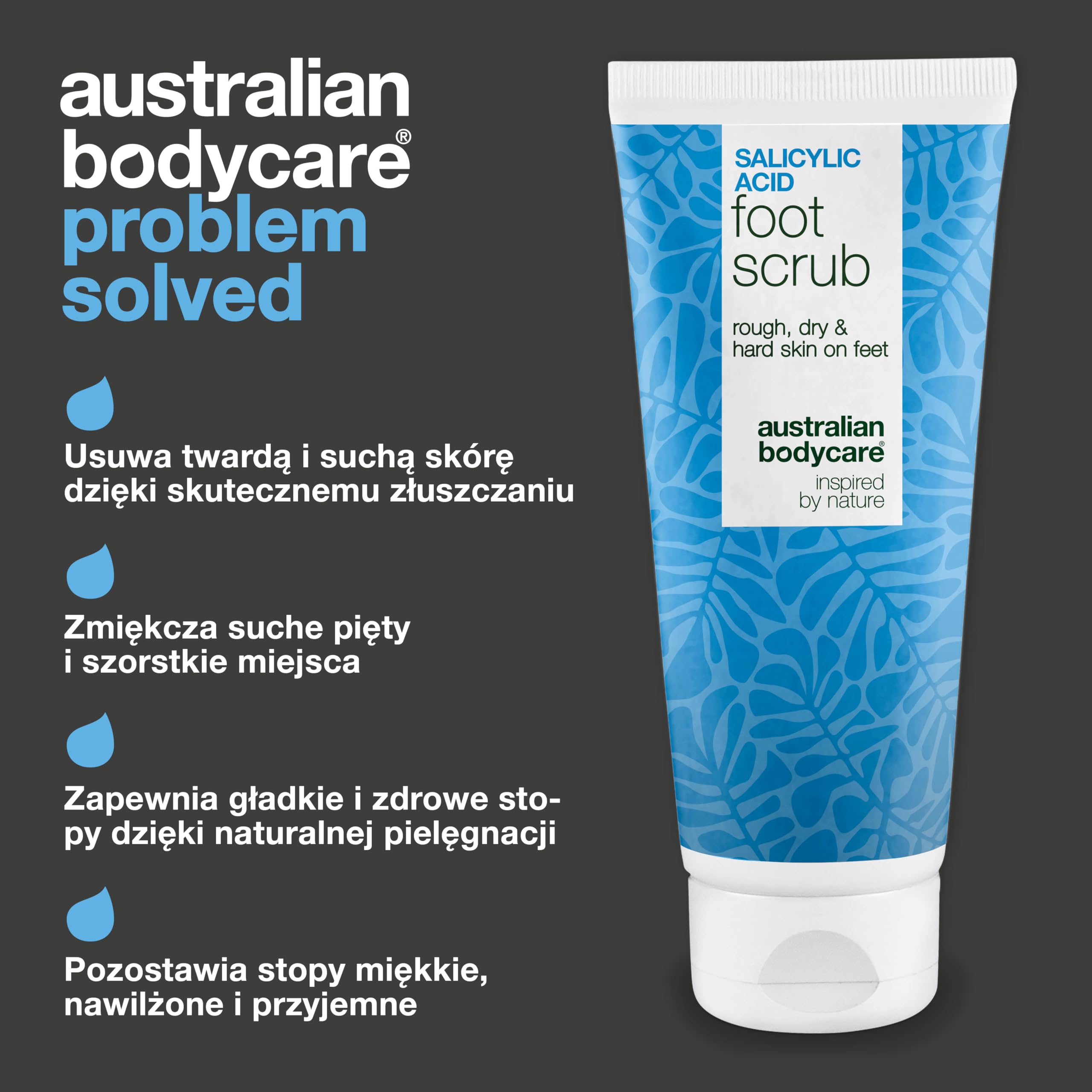 Peeling do stóp na popękane pięty, zrogowacenia na stopach i suchą skórę – AHA/BHA z kwasem glikolowym + salicylowym i pestkami moreli, usuwa martwy naskórek