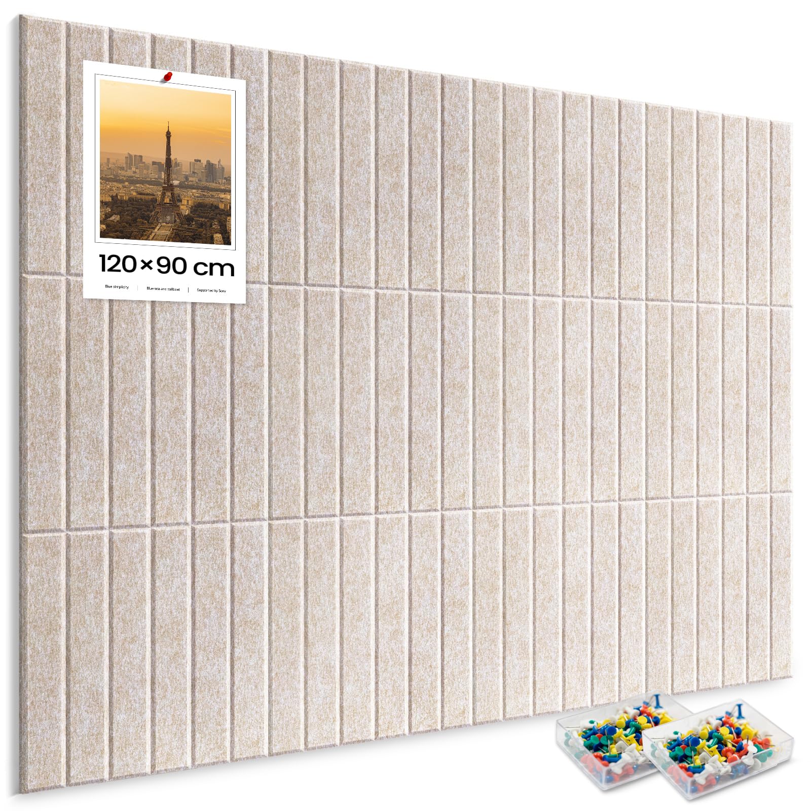 Filz Pinnwand Selbstklebend, 12 Pack Pinnwand Kork Alternative, Dekorative Vision Board Fotowand Pin Board Memoboard mit 60 Stück Pinnnadeln für Büro, Küche, Kinderzimmer