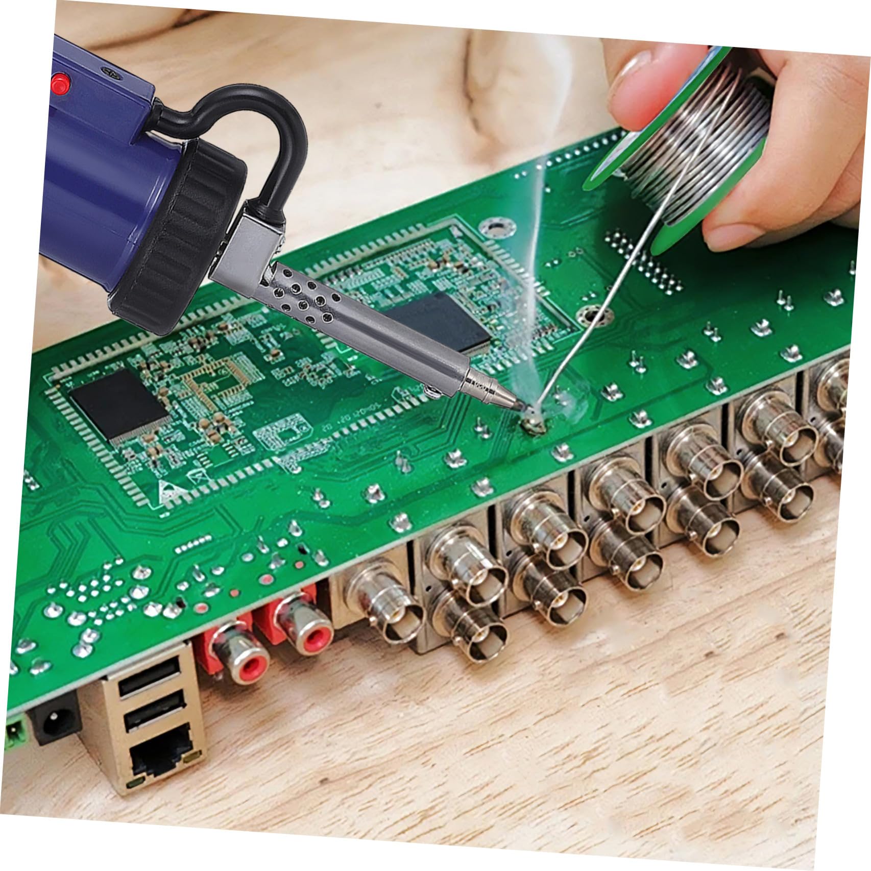 BESPORTBLE Pompa Dissaldante Elettrica Portatile Funzione Rapida con Ugelli Sostituibili in Acciaio Inossidabile e Aspirazione Efficiente per Manutenzione Elettrodomestici