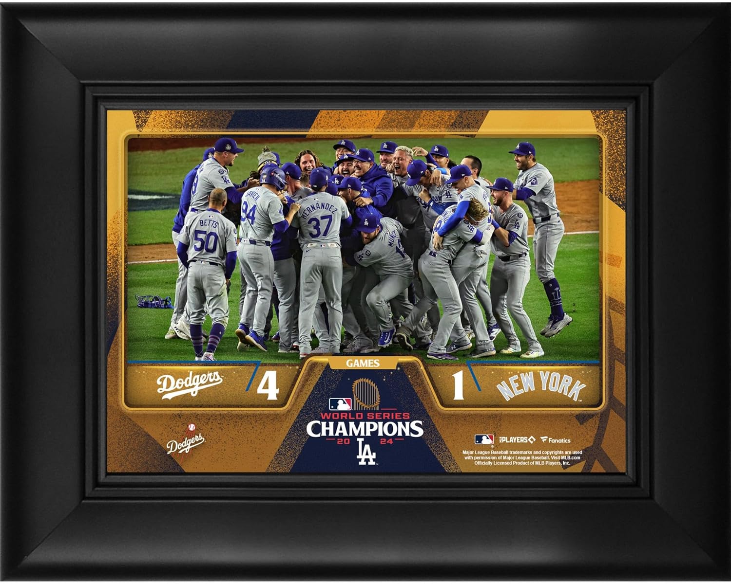 Los Angeles Dodgers Framed 5" x 7" 2024 MLB World Series Champions Collage - MLB Team Plaques and Collages