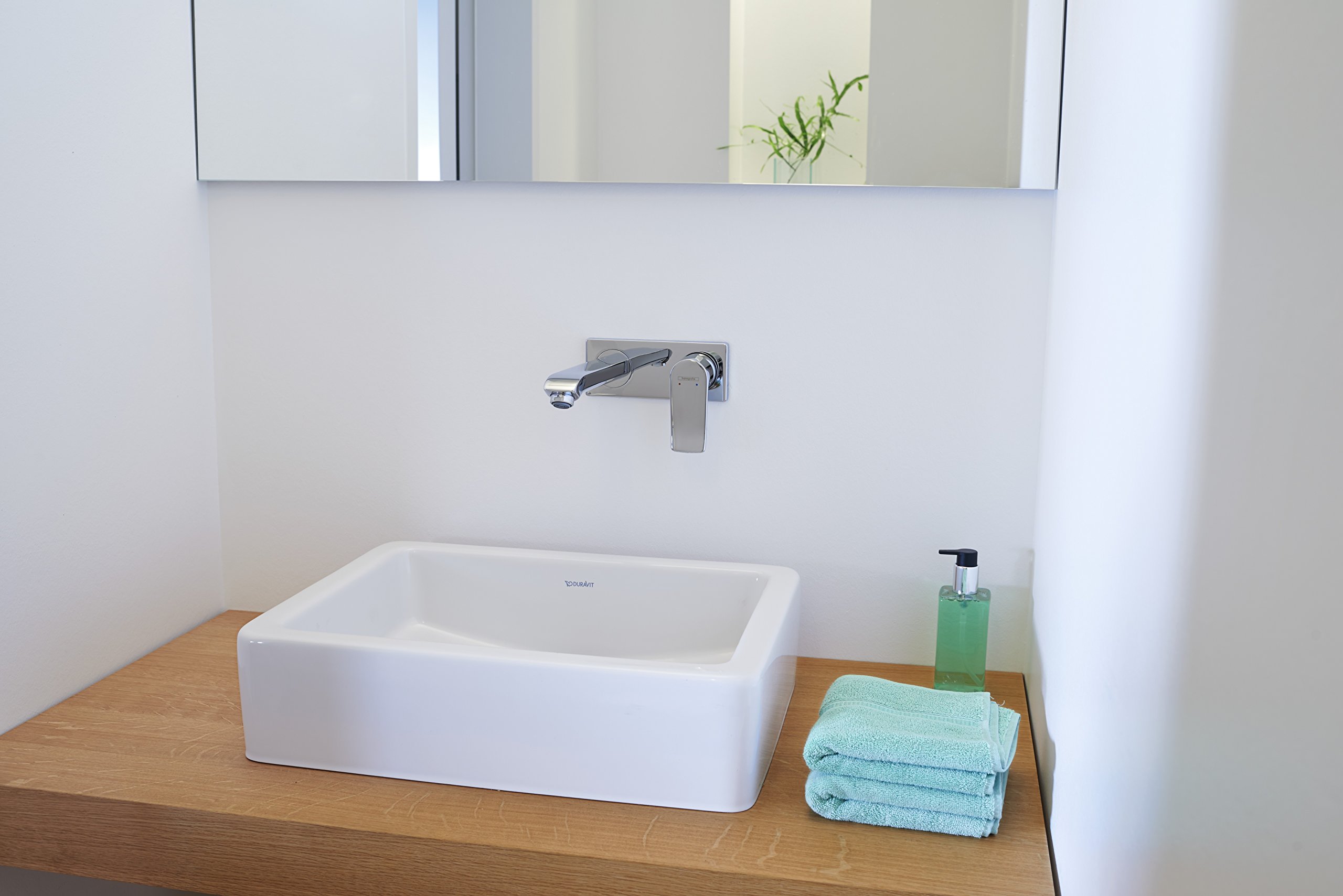 hansgrohe Metris Jednouchwytowa bateria umywalkowa montaż ścienny podtynkowy, wylewka 22,5 cm, element zewnętrzny chrom, 31086000