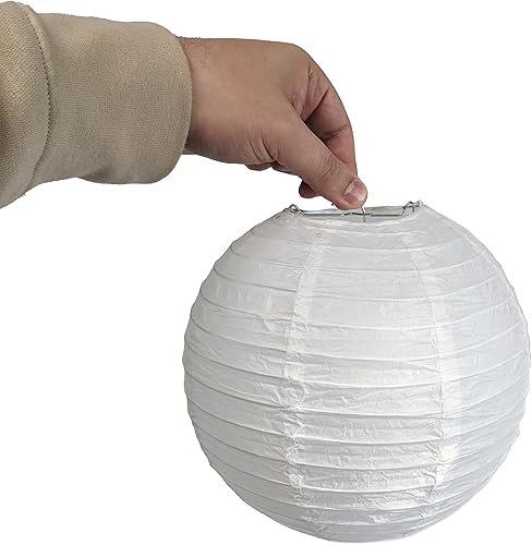 BalsaCircle pack de 12linternas de papel de 12 pulgadas suministro para fiestas GEN75465 12 volts