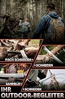Dream Reach Túlélő Kés 21cm Rögzített Pengével - Vadász Machete Bőr Tokkal Kemping Túrázás Horgászat Outdoor Survival Kés 7