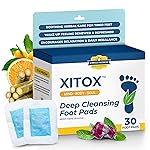 Simple Promise - Xitox Deep Cleansing Foot Pads - Supports Restful Sleep & Helps Remove Tension - Natural Herbal Ingredients for Feet - Comfortable Adhesive & Easy Peel - 30 Foot Patches - Mint Aroma