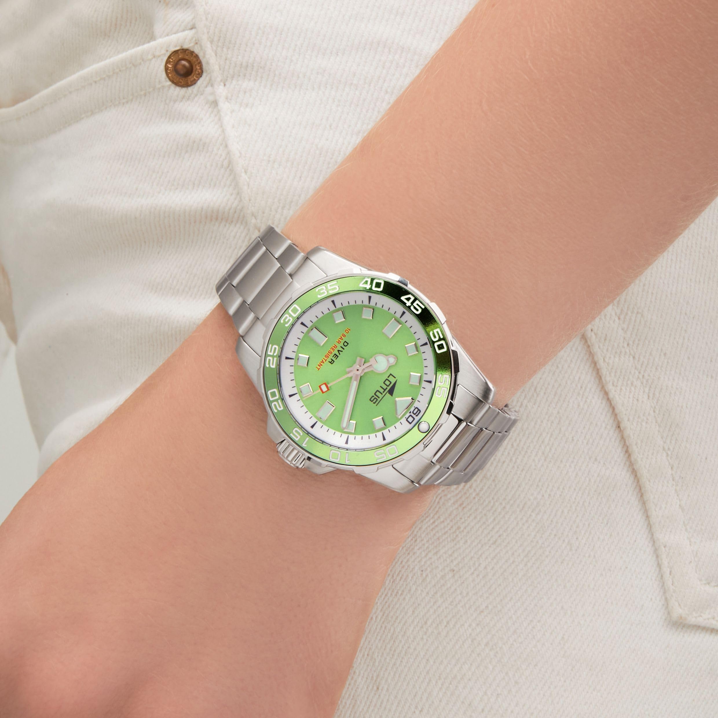 LOTUS Orologio Donna Analogico in Acciaio Inossidabile 316l Argentato | Movimento al Quarzo, Vetro Minerale ad Alta Resistenza, Impermeabile 10 ATM, Special Prices 18937/3
