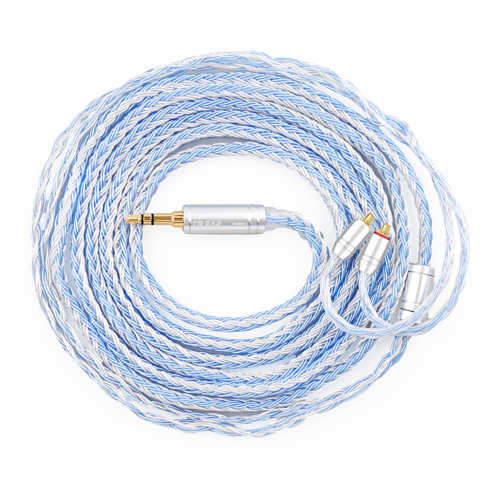 Yinyoo 16 Core Silver Plated Upgrade Earphone Cable, Upgraded 2PIN Detachable Earphone Cable Replacement Earphone Wire 3.5mm Plug for KZ ZST AS10 TRN V80 V90 CCA C10 C16 — view 52