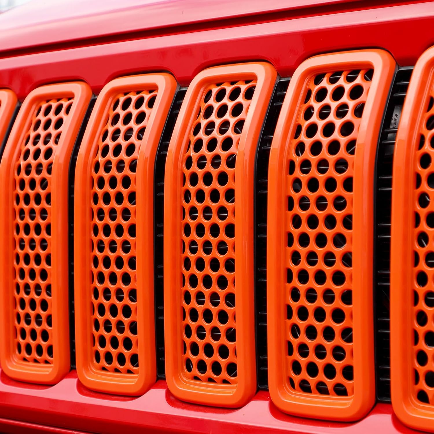 for 2024 Wrangler Grille Inserts + Headlights Cover for Jeep Wrangler JL JLU Gladiator JT 2024 up Orange Exterior Accessories 9pcs