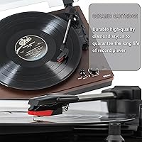 Vista 5 de Sharp RP-TT70 Tocadiscos de vinilo: Tocadiscos Bluetooth dual de 3 velocidades de 12 pulgadas con altavoces estéreo