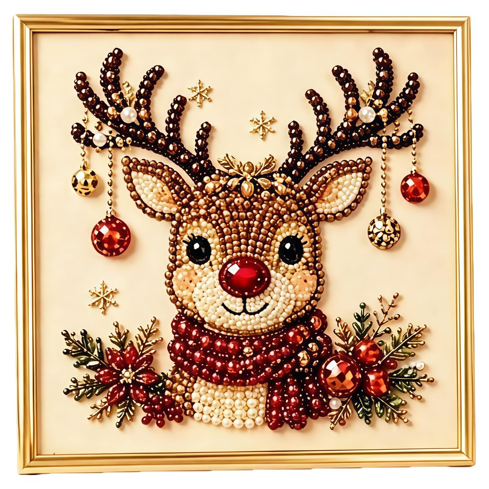 Christmas Pearl Diamond Art Painting Kit,DIY Pearl Art Kits for Adults