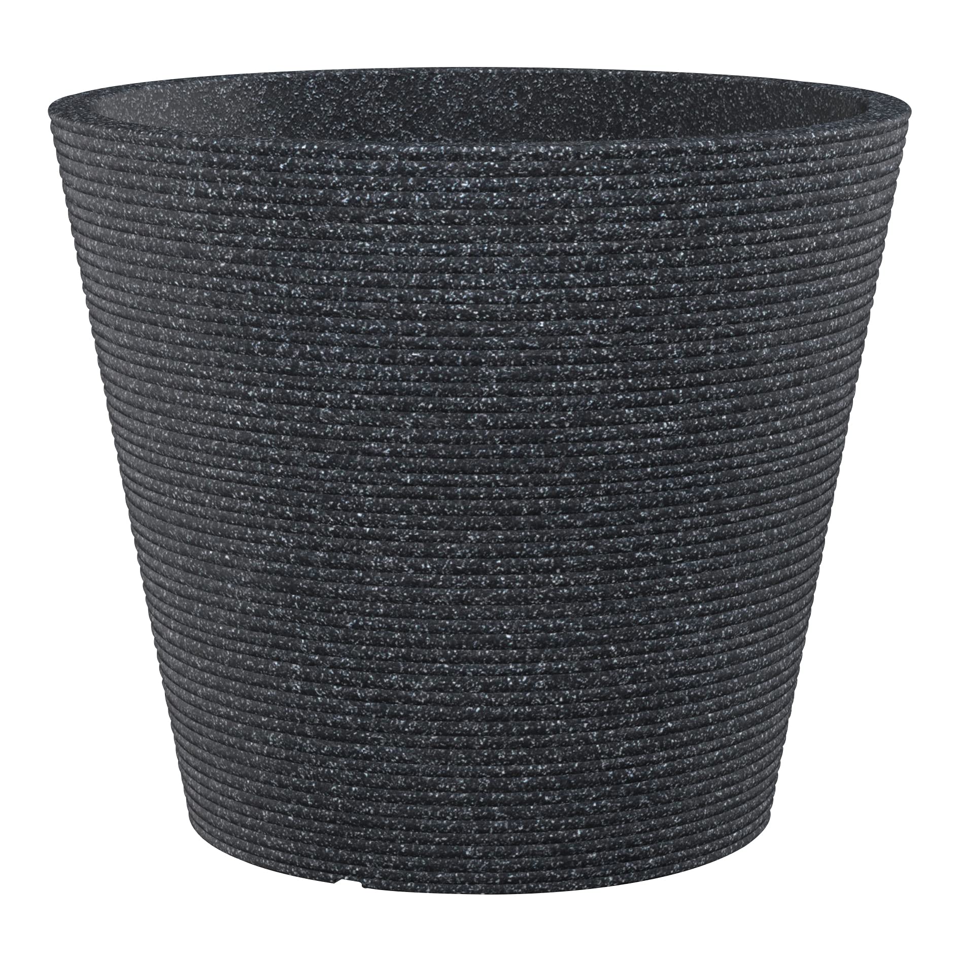 Scheurich Coneo, fioriera in plastica, granito nero, diametro 49 cm, altezza 39,4 cm, 46 l vol.