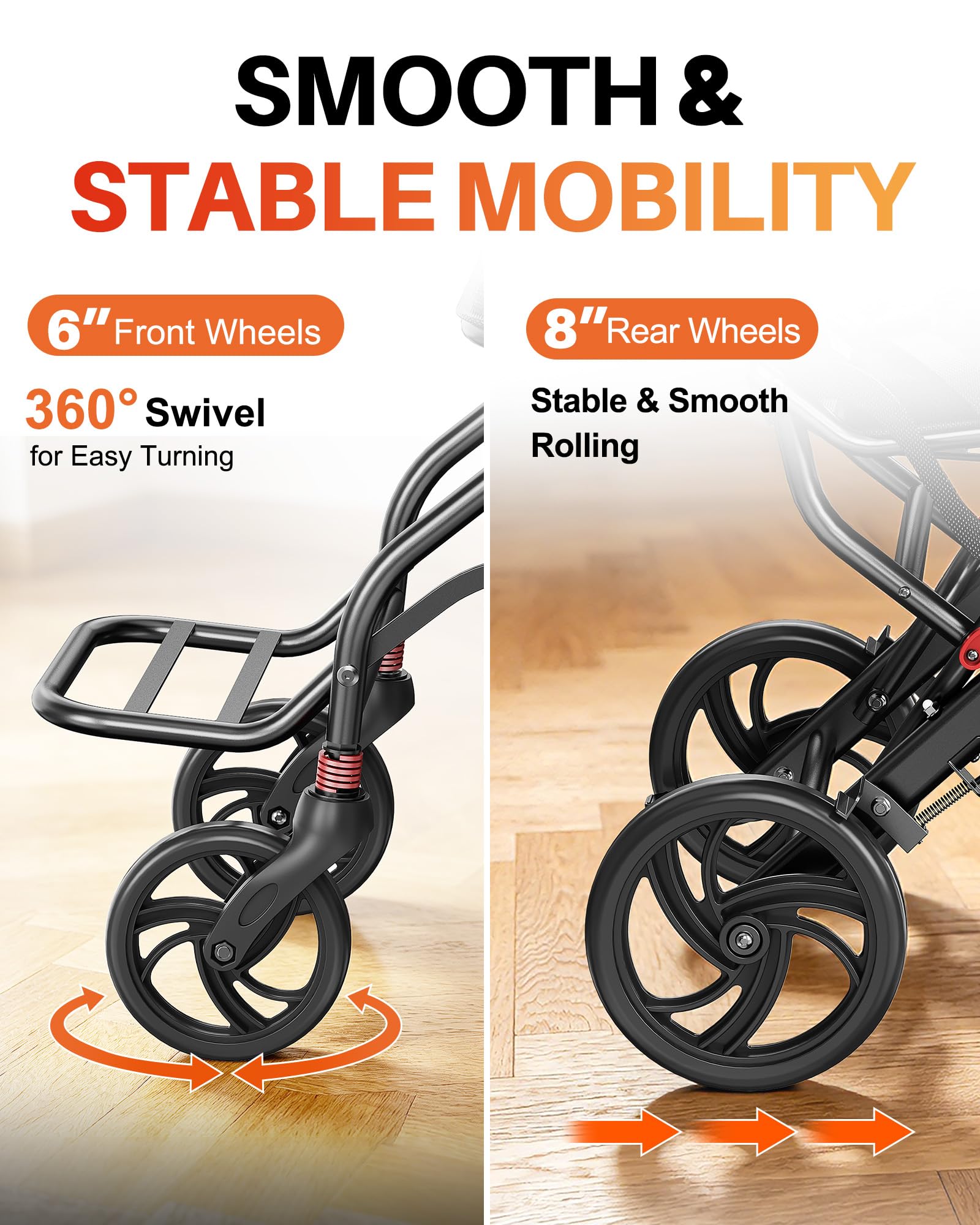 Lightweight Foldable Transport Wheelchair - FREE SHIPPING -8 Lightweight Foldable Transport Wheelchair - FREE SHIPPING -8