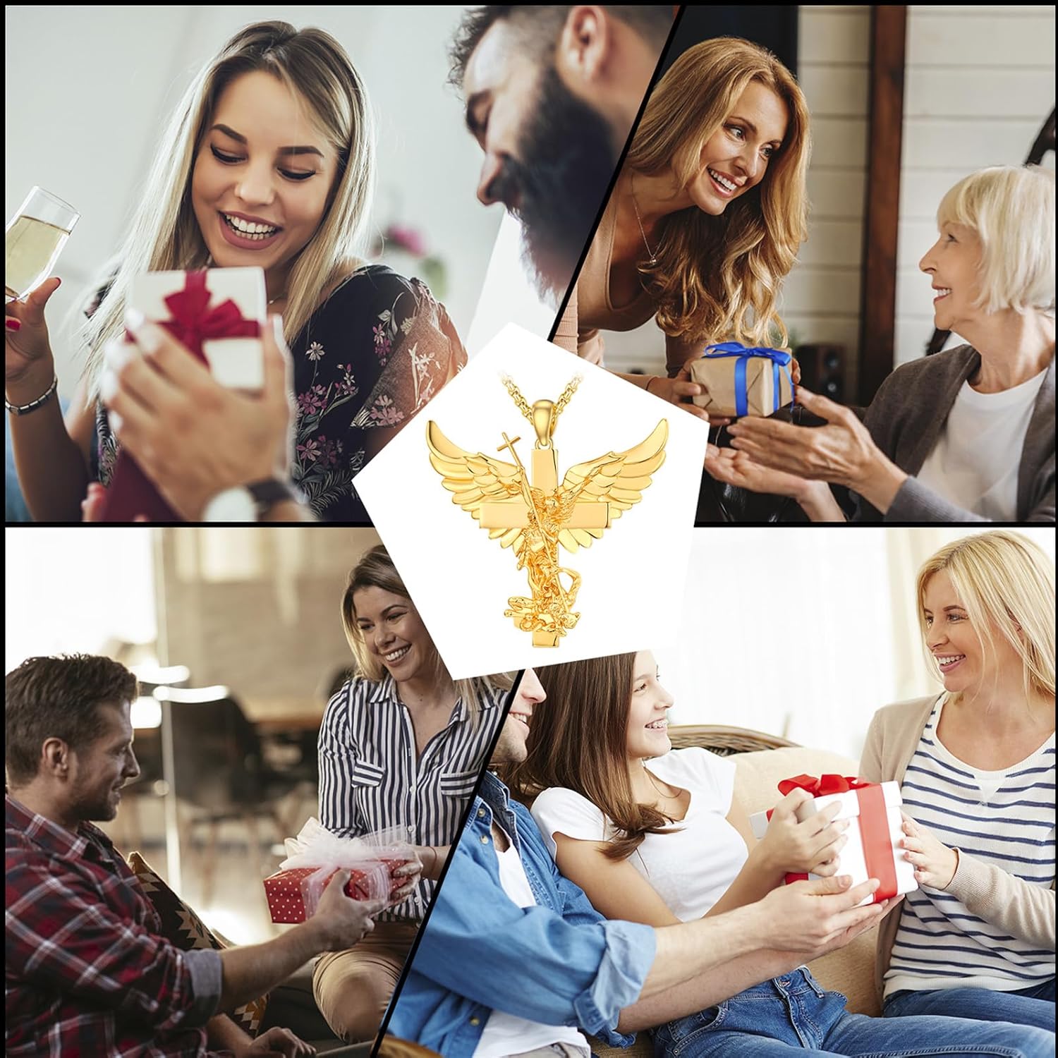 TwoAnts Patron Saint Medal Necklace 925 Sterling Silver Protection Pendant Necklace Catholic Jewelry Gifts for Men Women - Image 7