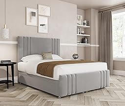 Ripon Ottoman Divan with Footboard Double (4ft6) Ottoman Divan Bed with Memory Orthopaedic Mattress | Silver Plush | Premium British Timber | Handcrafted