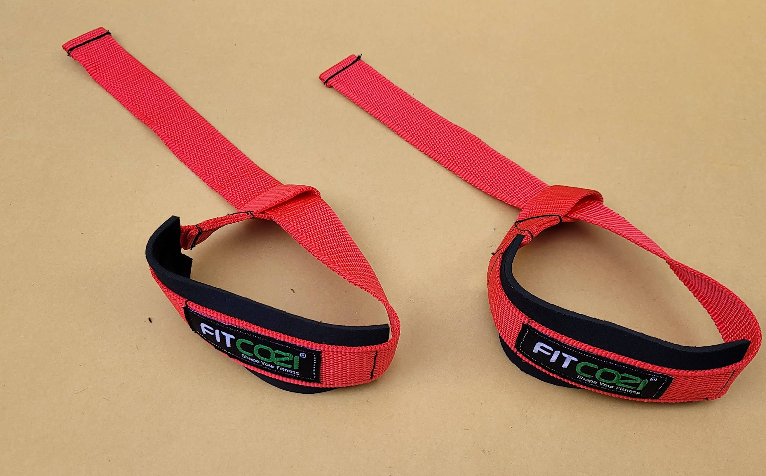 Fitcozi RED weight lifting straps neoprene padded lifting straps fitness strap & gym straps for fitness strength-training-equipment weight-lifting gym workouts bodybuilding 1